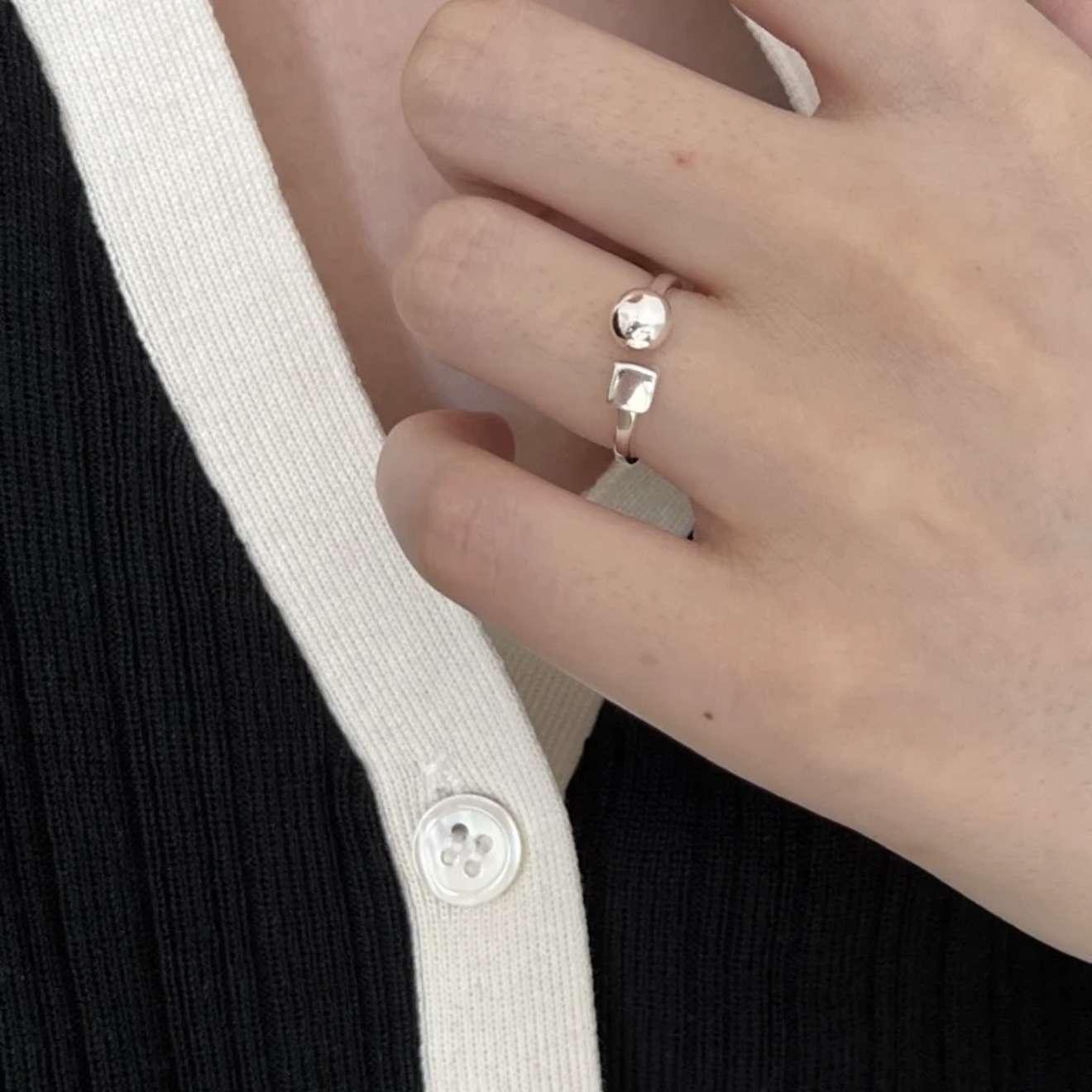 Triangle shaped ring